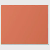 Lebendige rötliche Orange Nuance Farbakzent Geschenkpapier (Flach)
