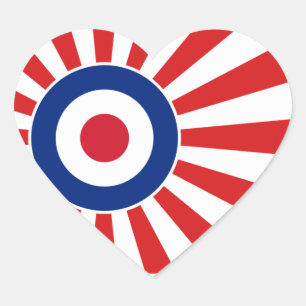 Lebendige Roundel-Mods JAPAN Ziel Scooter Herz-Aufkleber