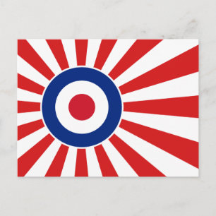 Lebendige Roundel-Mods JAPAN Ziel Scooter Postkarte
