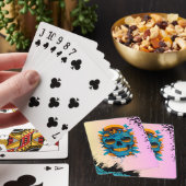 Lebendige Schädel-Gotische Psychedelik Spielkarten (In Situ)
