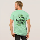 Lebendige Schädel mit grüner Hut-Illustration Tri-Blend Shirt (Rückseite voll)