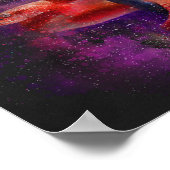 lebendige Schlange dunkle Raumfarbe Aquarell Poster (Ecke)