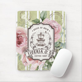 Lebendige Schreibtischdekoration Rosa floral Vinta Mousepad