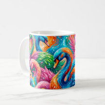 Lebendige Schwan-Traumlandschaft – Psychedelischer
