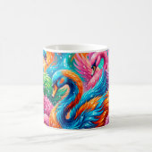 Lebendige Schwan-Traumlandschaft – Psychedelischer Kaffeetasse (Mittel)