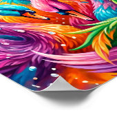 Lebendige Schwan-Traumlandschaft – Psychedelischer Poster (Ecke)