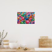 Lebendige Schwan-Traumlandschaft – Psychedelischer Poster (Küche)