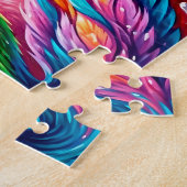 Lebendige Schwan-Traumlandschaft – Psychedelischer Puzzle (Seite)