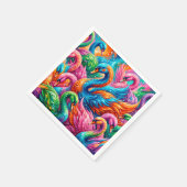 Lebendige Schwan-Traumlandschaft – Psychedelischer Serviette (Ecke)