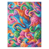 Lebendige Schwan-Traumlandschaft – Psychedelischer Tischdecke (Vorderseite)