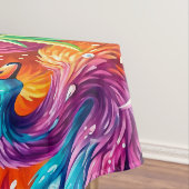 Lebendige Schwan-Traumlandschaft – Psychedelischer Tischdecke (Beispiel)
