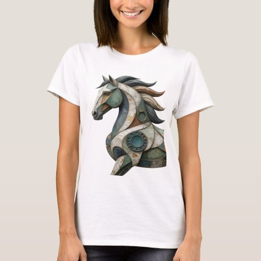 Lebendige Silber ABSTRACT ART Statement Design v2 T-Shirt (Vorderseite)