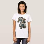 Lebendige Silber ABSTRACT ART Statement Design v2 T-Shirt (Vorne ganz)