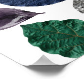 Lebendige Silber-Blatt-3D-Textkunst Poster (Ecke)