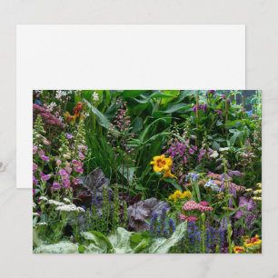 Lebendige Sommergarten-Blumenmuster-Hintergrund Ankündigung