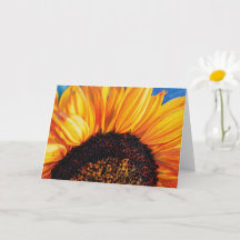 Lebendige Sonnenblumen-Kunst Blumen Grußkarte