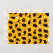 Lebendige Sonnenblumen Natur Blumenmuster Postkarte (Vorne/Hinten)