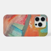 Lebendige Sonnenuntergangs-Abstrakte Expressionist iPhone Hülle (Rückseite (Horizontal))