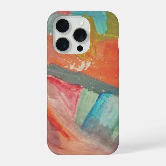 Lebendige Sonnenuntergangs-Abstrakte Expressionist iPhone Hülle (Rückseite)