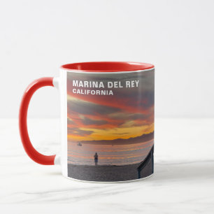 Lebendige Sonnenuntergangsfarben - Marina Del Rey, Tasse