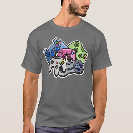 Lebendige Spielcontroller Video Geek Gaming Nerd G T-Shirt (Vorderseite)