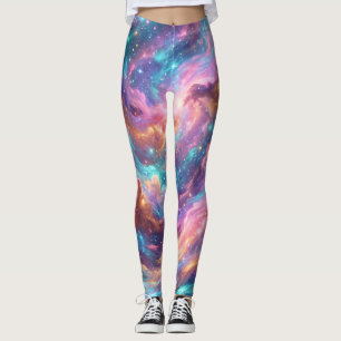 Lebendige Spiralgalaxie-Nebel Leggings