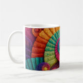 Lebendige Spiralmuster abstrakt Kaffeetasse (Links)