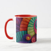 Lebendige Spiralmuster abstrakt Tasse (Links)