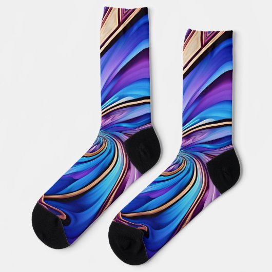 lebendige Spiralsocken Socken (Linkes Detail)