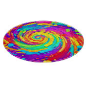 Lebendige Spiralspritzer-Farben Kunst Schneidebrett (Ecke)