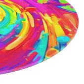 Lebendige Spiralspritzer-Farben Kunst Schneidebrett (Ecke)