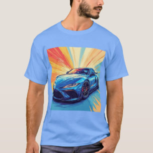 Lebendige Sportwagen-Illustration T-Shirt
