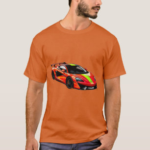 Lebendige Sportwagen-Illustration T-Shirt