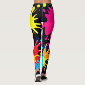Lebendige Spritzkunst-Explosion Leggings (Rückseite)