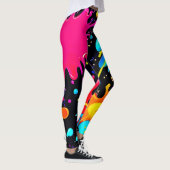 Lebendige Spritzkunst-Explosion Leggings (Rechts)