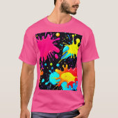 Lebendige Spritzkunst-Explosion T-Shirt (Vorderseite)