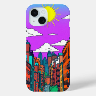 Lebendige Stadtsilhouette Sunset Pop Art iPhone 15 Case-Mate iPhone Hülle