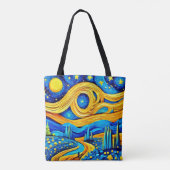 Lebendige Sternenkunst Tasche (Rückseite)
