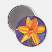 Lebendige Tageslilie Magnet (Vorderseite/Rückseite)