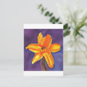 Lebendige Tageslilie Postkarte (Stehend Vorderseite)