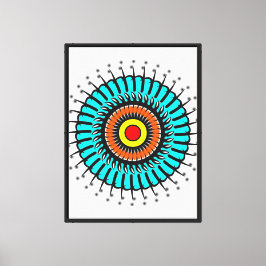 Lebendige Tech-Mandala Leinwanddruck