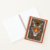 Lebendige Tiger-Zentangle-Kunst Nooracle-Journal Notizblock (Innenseite)