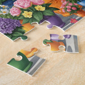 Lebendige Topfblumen und Schmetterlinge Puzzle (Seite)