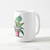 Lebendige Topfpflanze Pop-Art Kaffeetasse (VorderseiteRechts)