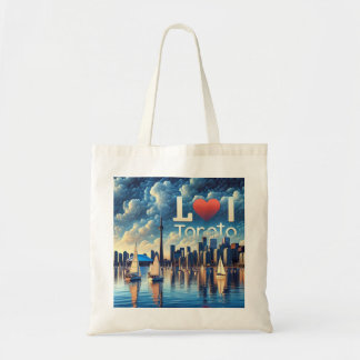 Lebendige Toronto Lake Tote Tragetasche