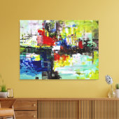 "Lebendige Träume", Abstrakte Kunst Leinwanddruck (Insitu (Wohnzimmer))