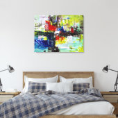 "Lebendige Träume", Abstrakte Kunst Leinwanddruck (Insitu (Schlafzimmer))