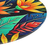 Lebendige tropische Blumenkunst Schneidebrett (Ecke)
