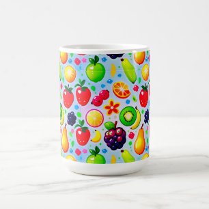 Lebendige tropische Früchte Kaffeetasse