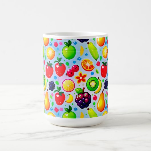 Lebendige tropische Früchte Kaffeetasse (Mittel)